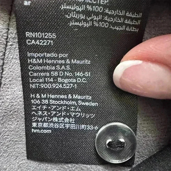 H&M Black Faux Leather Pleated Pants Size 10 Petite - Picture 8 of 8